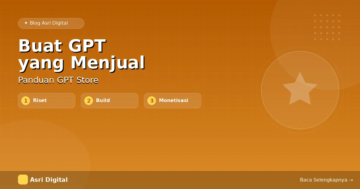Cara Membuat Custom GPT yang Menjual untuk Marketplace